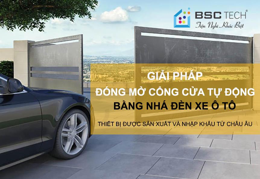 giải pháp đóng mở cửa cổng bằng nhá đèn ô tô